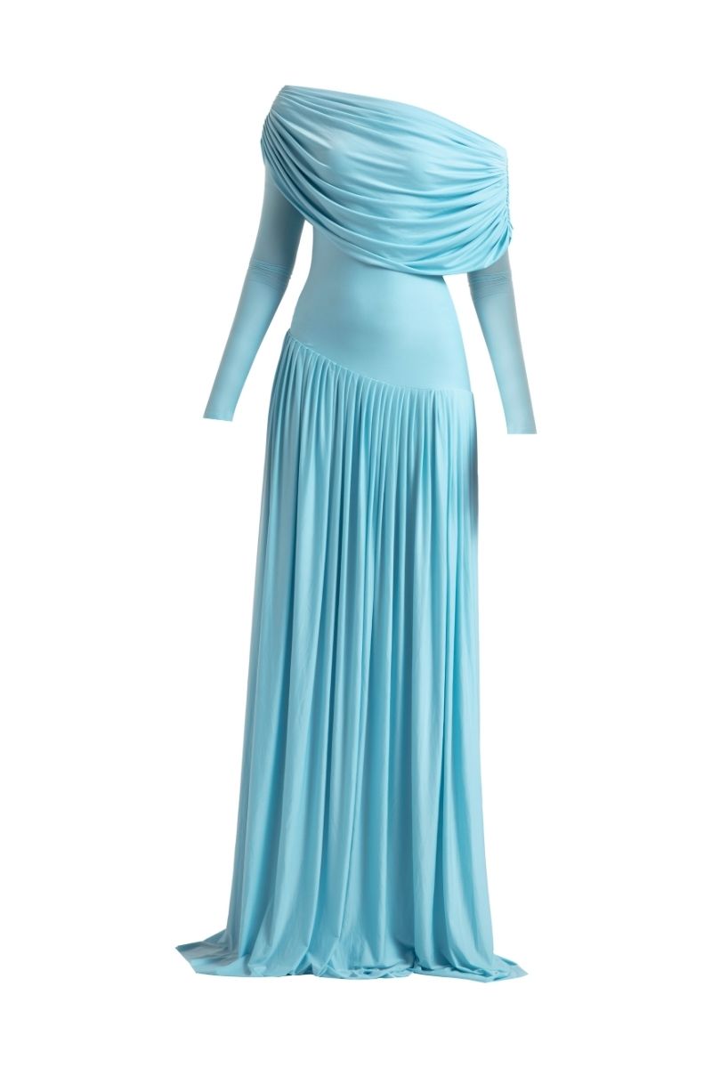 ANNIE TROPICAL BLUE GOWN - CULT MIA