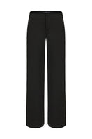 Nana Jacqueline Anya black pants with a tailored fit and sleek design, shown with a focus on the waistband and fabric texture.