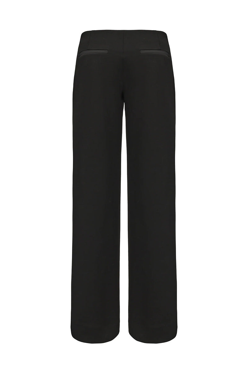 Nana Jacqueline Anya black pants shown from the back, featuring a tailored fit and sleek design.