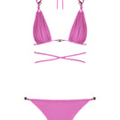 Maliluha Apricate bikini set in purple featuring a stylish two-piece swimsuit with adjustable straps and vibrant color.