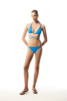 Blue Apricate bikini set by Maliluha featuring a stylish two-piece swimsuit with a supportive top and matching bottoms.
