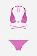Maliluha Apricate bikini set in purple, featuring a stylish two-piece swimsuit with adjustable straps and vibrant color.
