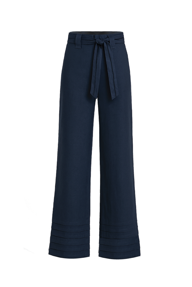 ARA PANTS IN NAVY BLUE - CULT MIA