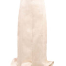 Ivory YASSMIN SALEH arch midi skirt with a structured silhouette and front design, styled on a mannequin.