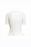 Off-white Arena T-shirt top by Maylé Vásquez, casual shirt with a relaxed fit, displayed on a plain background.