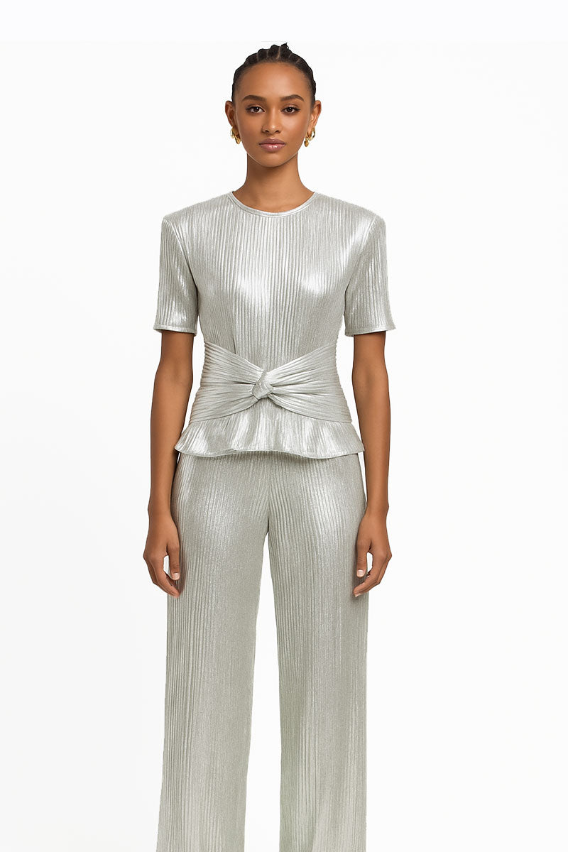 Maylé Vásquez silver ombre Arena T-shirt top with a stylish, gradient design, casual fit, and comfortable fabric.