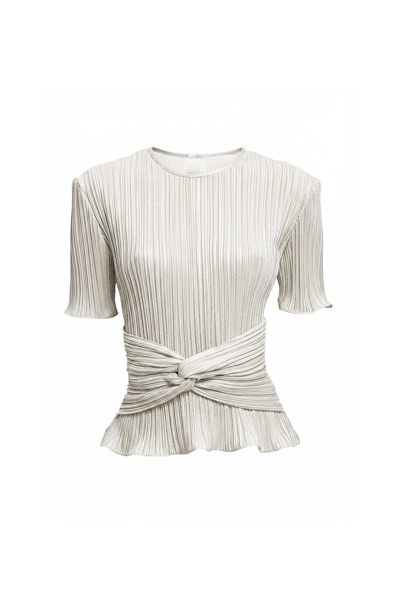 Maylé Vásquez silver ombré Arena T-shirt top with a relaxed fit, featuring a stylish gradient design and short sleeves.
