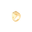 Maria Frering Arena Golden Pinky Ring featuring a sleek gold band designed for pinky finger wear.