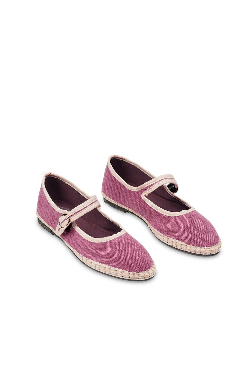 Flabelus Ariadna flats in neutral beige, featuring a sleek slip-on design and comfortable flat sole, displayed on a white background.