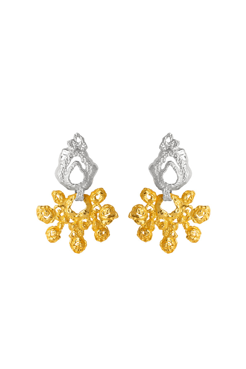 ARROYO GOLD AND SILVER EARRING - CULT MIA