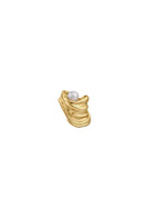 Gold Gravity Ear cuff earrings by Jude Benhalim featuring a sleek, modern design on a white background.