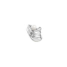 Silver Gravity earcuff earrings by Jude Benhalim featuring a sleek, modern design on a plain background.