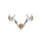 Silver and tan Gravity bracelet by Jude Benhalim featuring sleek design and contrasting materials, displayed on a neutral background.