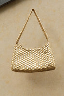 Verdi Arista seashell gold shoulder bag with a sleek design and elegant strap, perfect for stylish accessories.