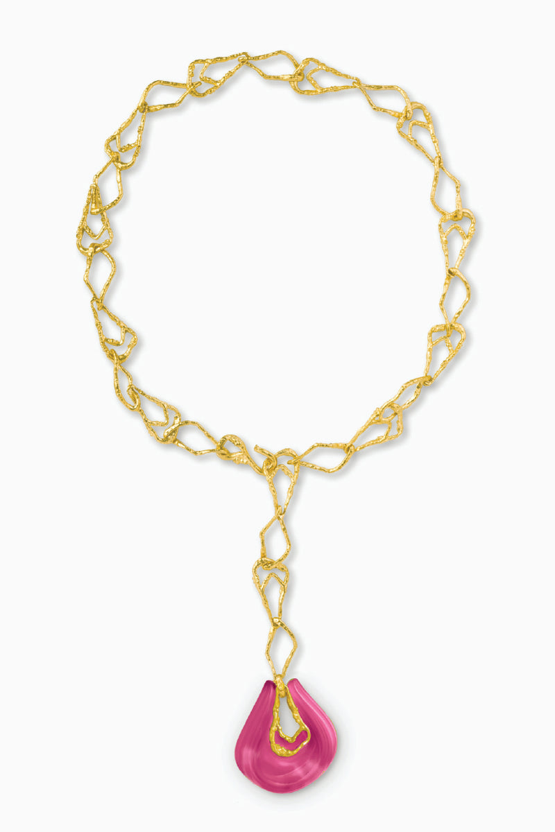 SOLARA PINK AND GOLD NECKLACE - CULT MIA