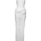 Ivory maxi dress by Do Long featuring a flowing silhouette and elegant design, perfect for casual or formal occasions.