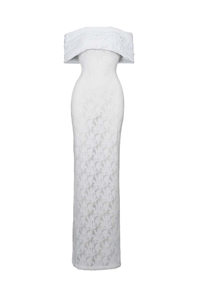 IVORY POISE MAXI DRESS