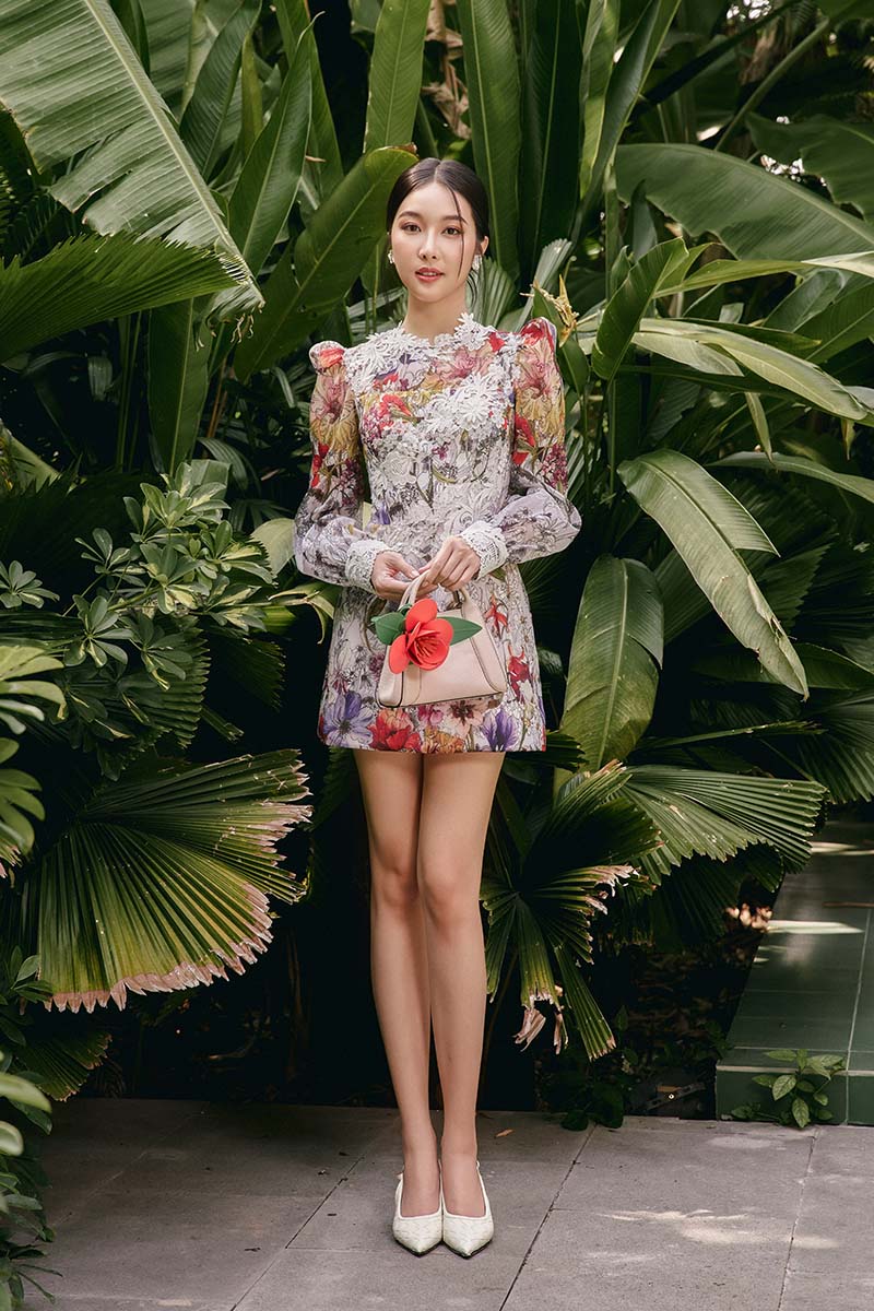 BLOOMING ELEGANCE MINI DRESS