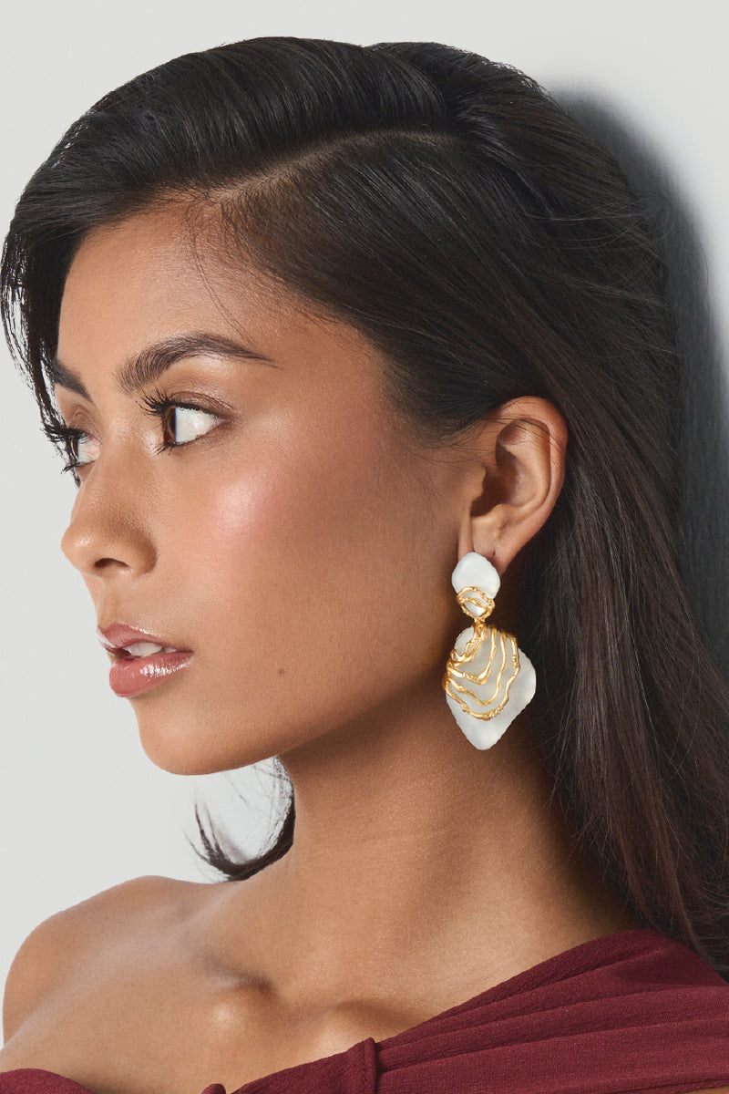 SERENITY PINK AND GOLD EARRINGS - CULT MIA