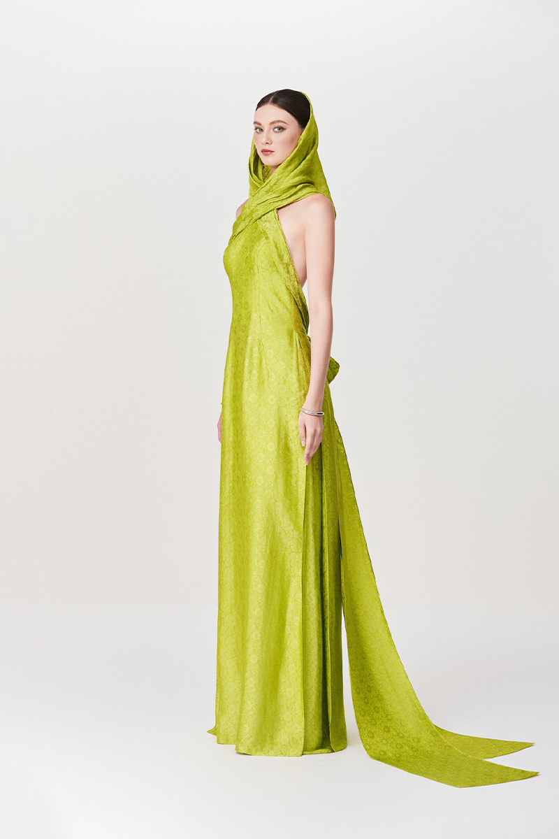 EMERALD ELEGANCE AO DAI SET IN GREEN - CULT MIA