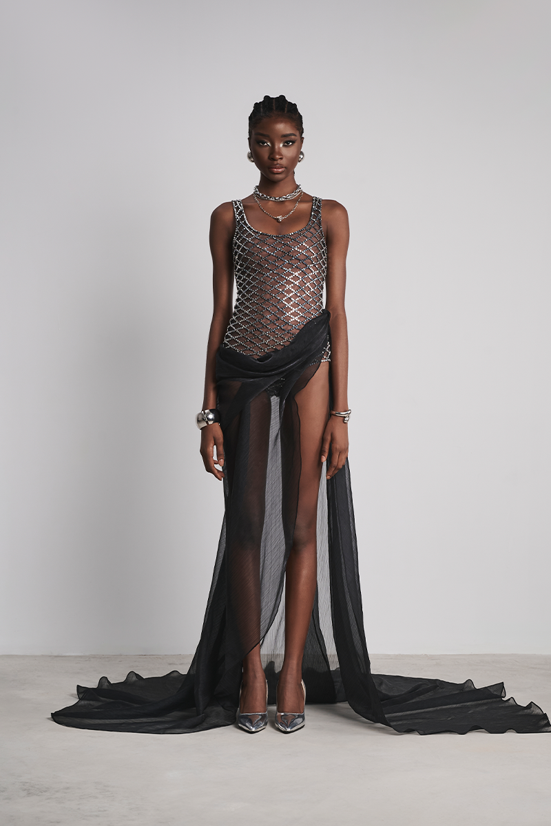 BLACK DIAMOND MAXI DRESS IN  BLACK - CULT MIA