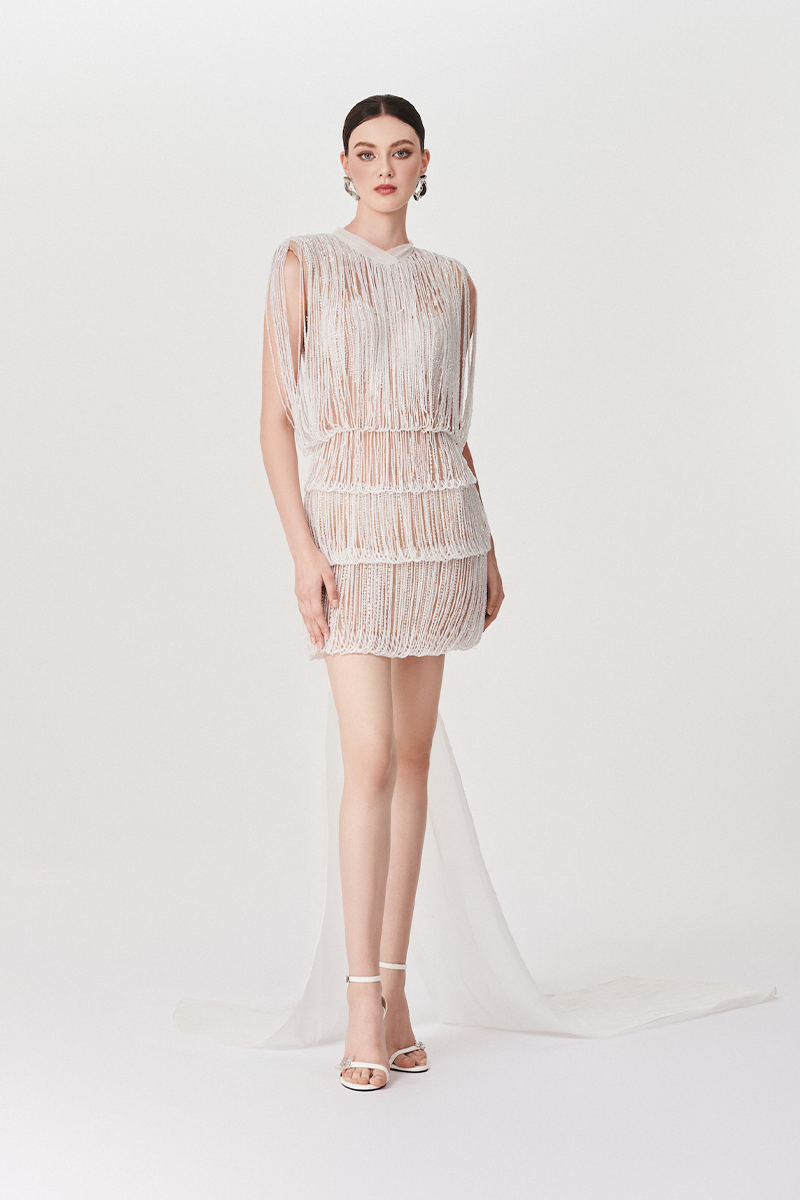 IVORY GRACE DRESS IN WHITE - CULT MIA