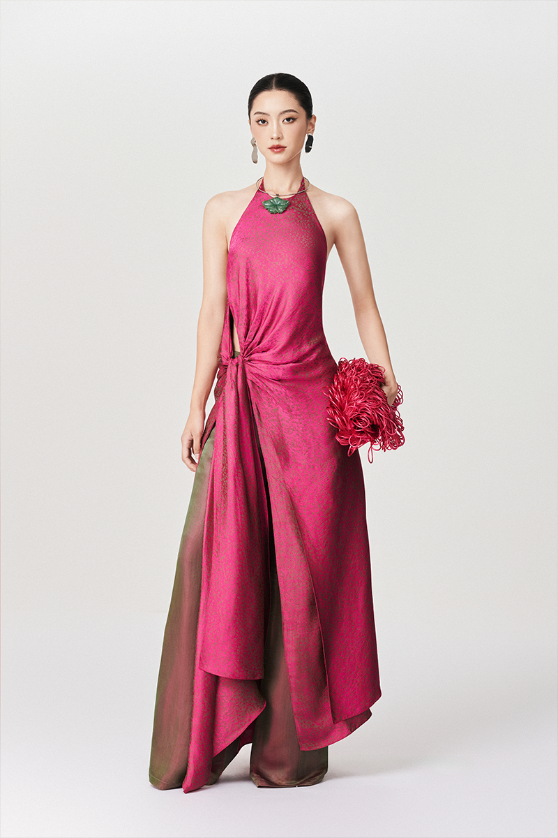 PINKY LOTUS AO DAI SET IN PINK - CULT MIA