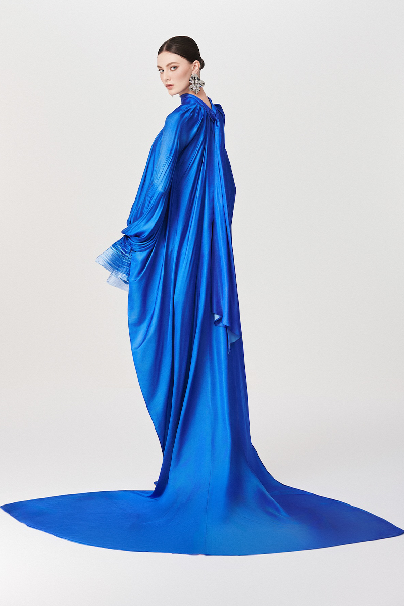 SACRED BLOOM DRESS IN BLUE - CULT MIA