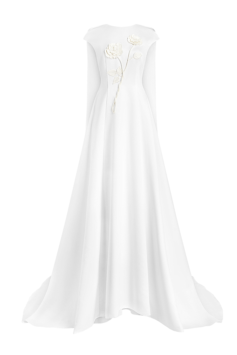 HILARY SIMPLY WHITE LONG GOWN - CULT MIA