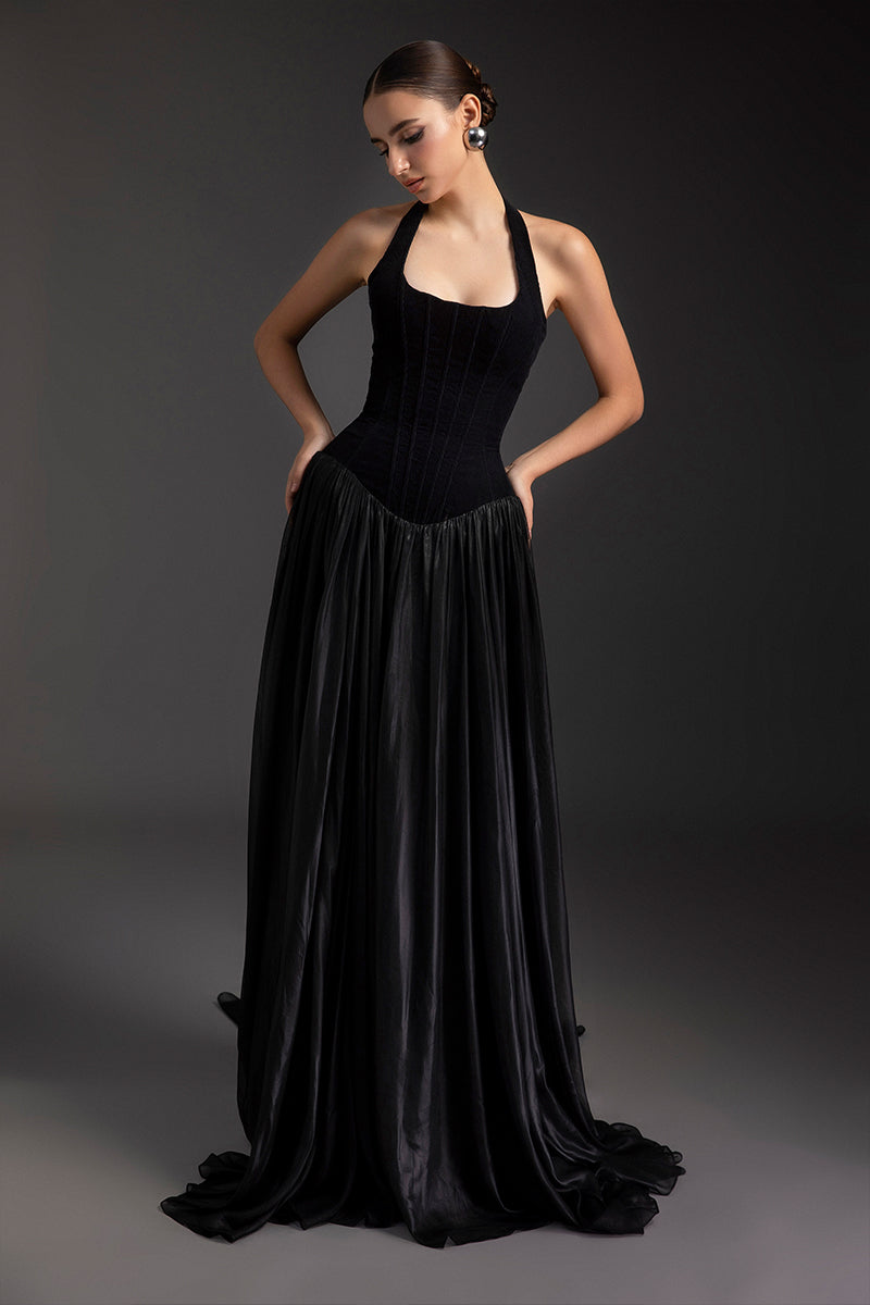 VELVET ECLIPSE GOWN - CULT MIA