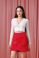 Do Long Brilliant Blossom co-ord set featuring a floral top and matching skirt, styled for a chic, coordinated look.
