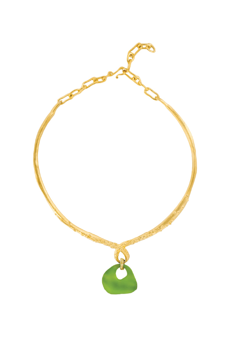 EMBER LIME AND GOLD NECKLACE - CULT MIA