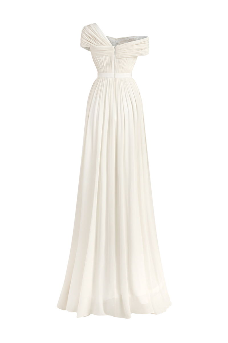 CLARA WHITE DOVER A-LINE GOWN - CULT MIA
