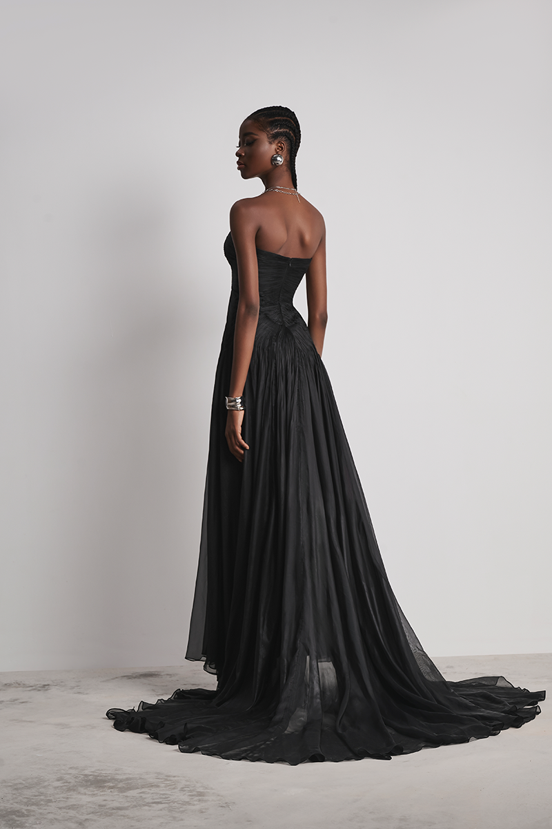 CELESTIAL WHISPER GOWN IN BLACK | CULT MIA | Le Thanh Hoa CELESTIAL WHISPER GOWN IN BLACK | CULT MIA | Le Thanh Hoa