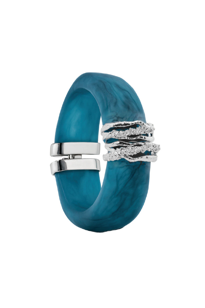ESSENCE BLUE AND RHODIUM BRACELET - CULT MIA
