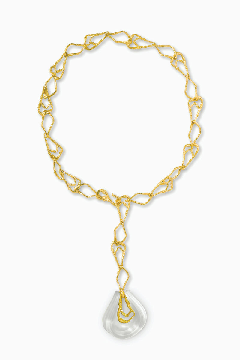 SOLARA WHITE AND GOLD NECKLACE - CULT MIA