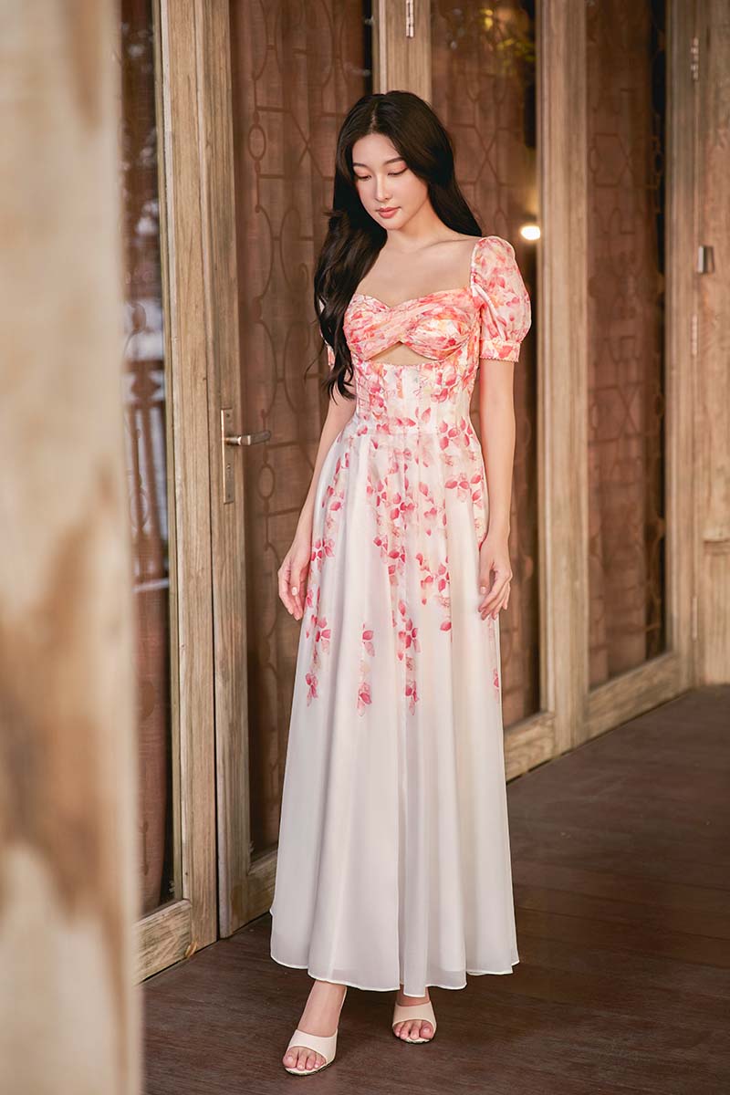 ROBE MIDI MIRAGE FLEURIE