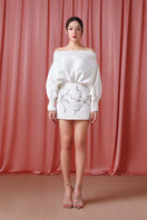 Ivory Grace mini dress by Do Long, stylish short dress with a fitted silhouette and elegant design, perfect for casual or semi-formal wear.