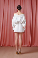 Ivory Grace mini dress by Do Long featuring a stylish short dress with elegant design, perfect for casual or semi-formal occasions.