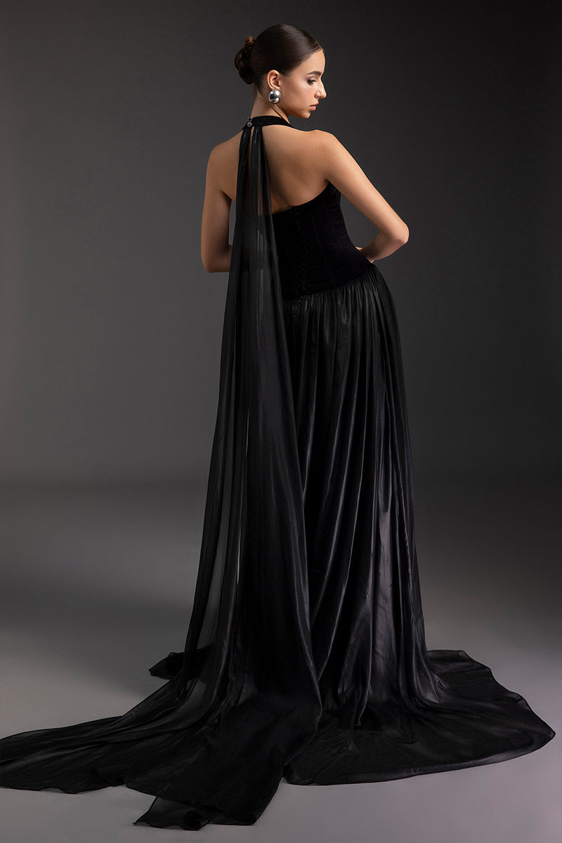 VELVET ECLIPSE GOWN - CULT MIA
