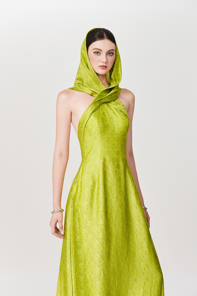 EMERALD ELEGANCE AO DAI SET IN GREEN - CULT MIA