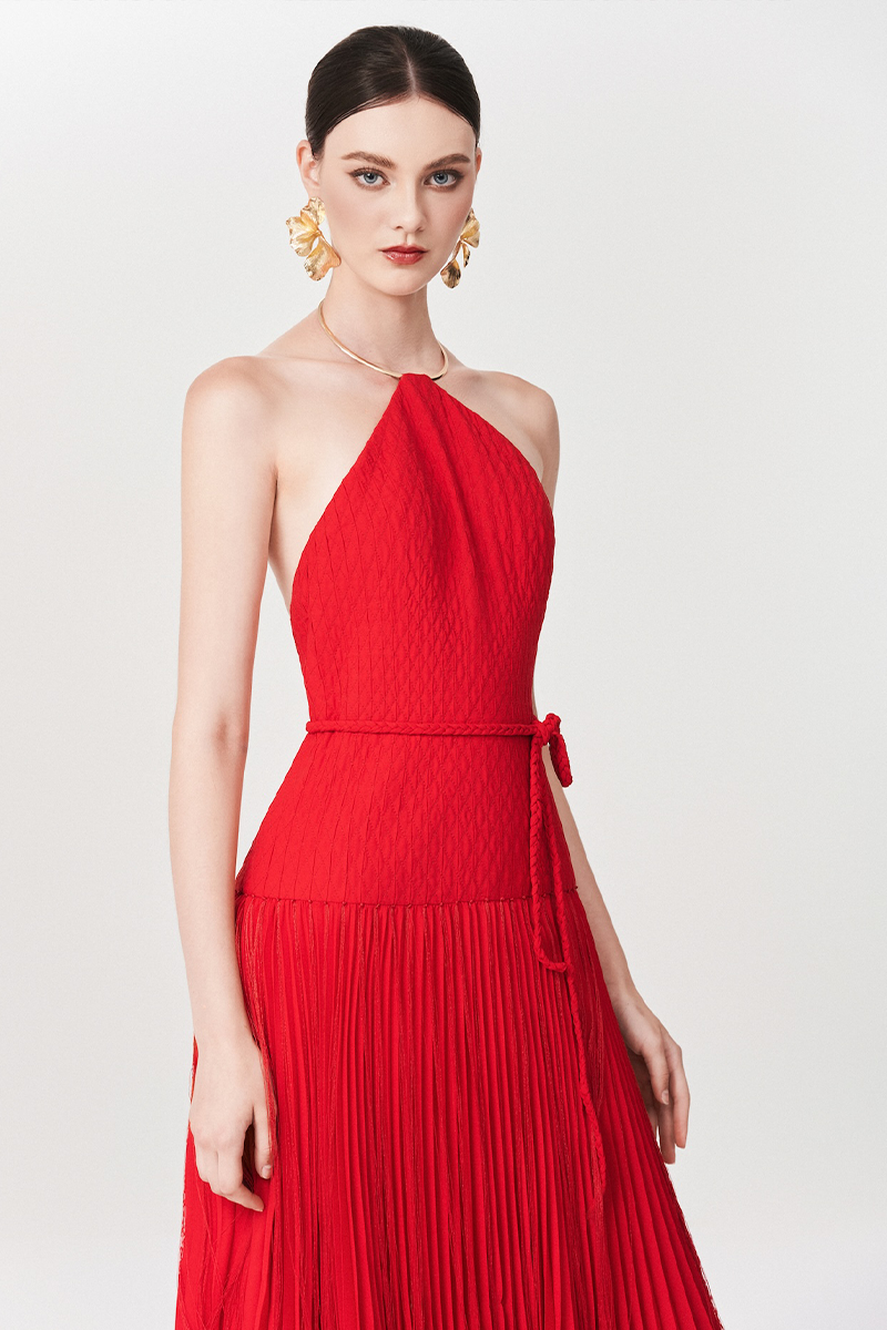 GRACEFUL SCARLET DRESS IN RED - CULT MIA