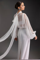 Le Thanh Hoa Ethereal Elegance co-ord set featuring a stylish top and matching skirt in lightweight fabric.