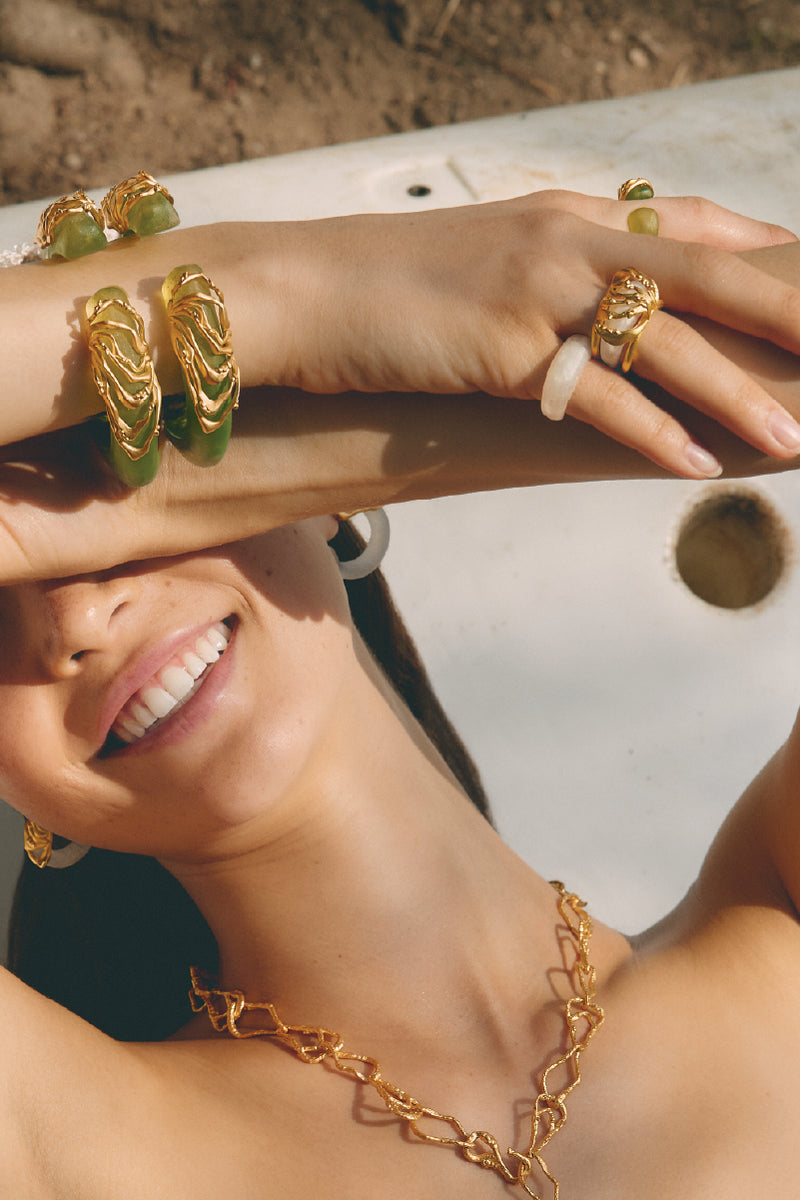 HALO GOLD LARGE RING SET - CULT MIA