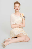 Do Long Falling Petals mini dress featuring a floral pattern, sleeveless design, and fitted silhouette on a model.