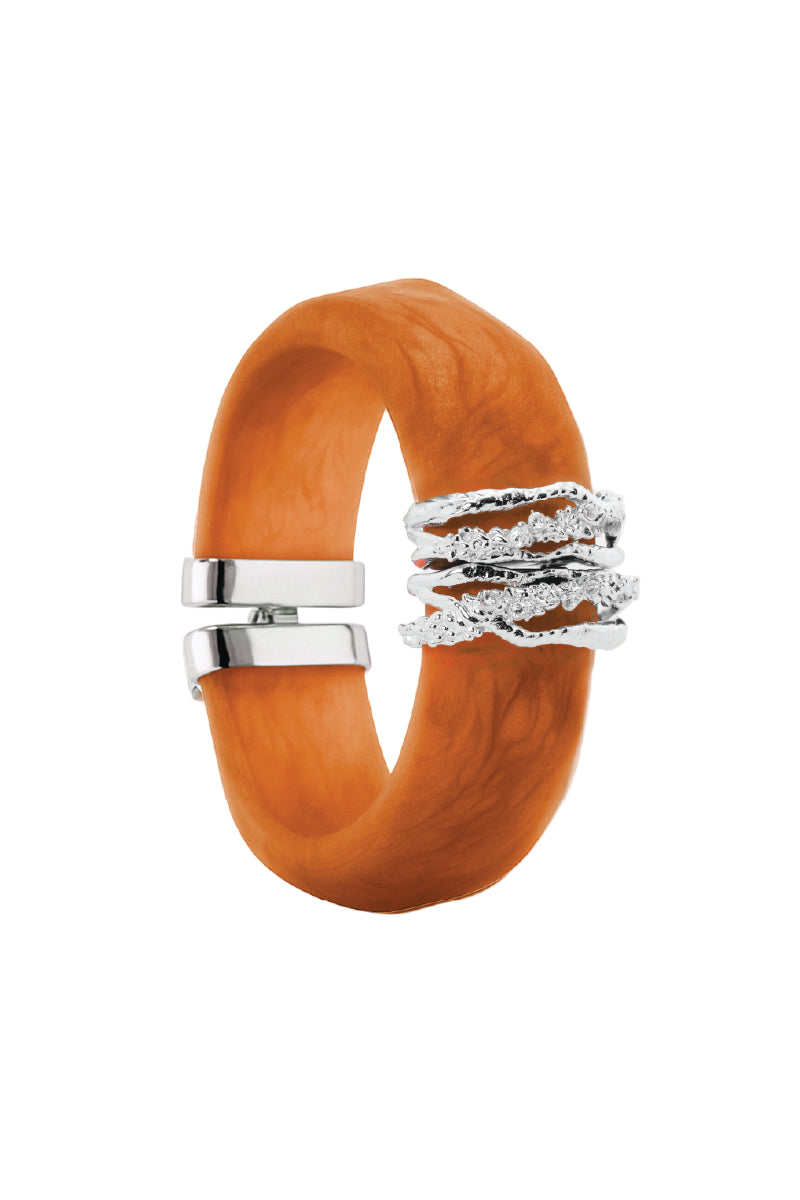ESSENCE ORANGE AND RHODIUM BRACELET - CULT MIA