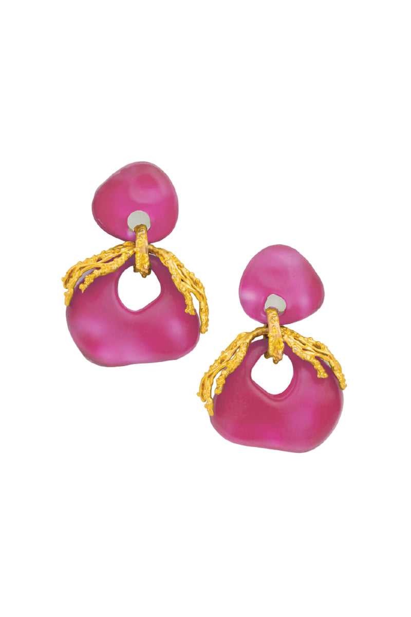 EMBER PINK AND GOLD EARRINGS - CULT MIA