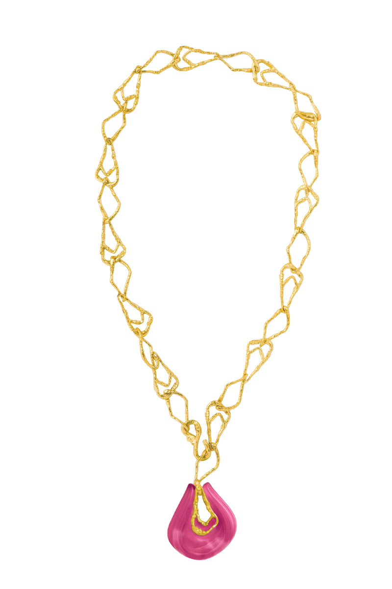 SOLARA PINK AND GOLD NECKLACE - CULT MIA