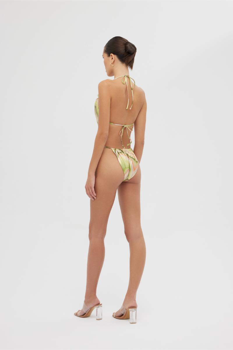 ARUNA BIKINI SET IN GREEN PRINT - CULT MIA