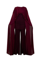 Deme By Gabriella Arwen aubergine co-ord set featuring matching top and pants with a stylish, coordinated look.
